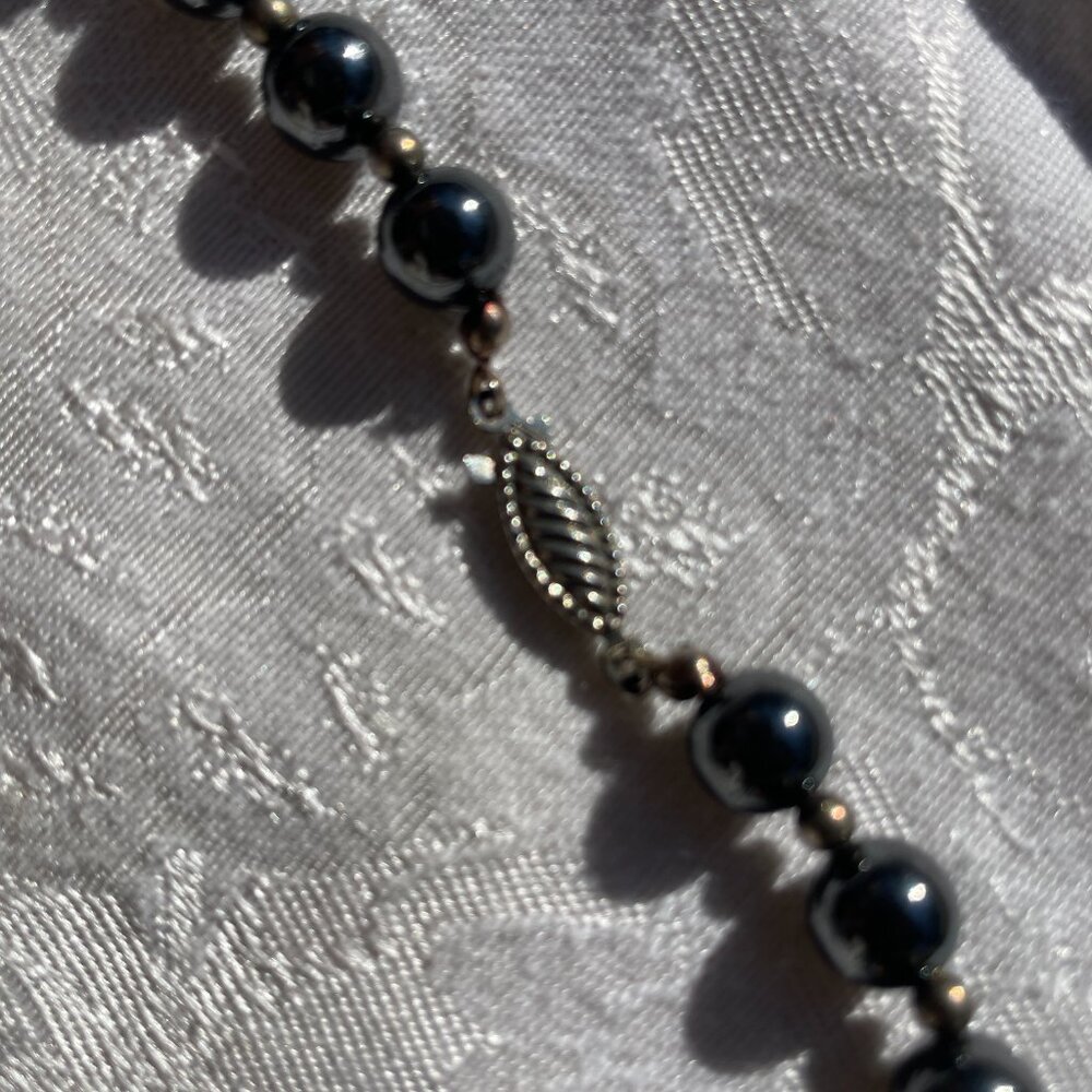 Hematite Necklace 30" New with Tag 95 grams - Picture 7 of 9